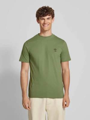T-shirt z prążkowanym, okrągłym dekoltem model ‘JENS’ Blend