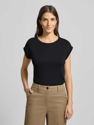 T-shirt z prążkowanym, okrągłym dekoltem model ‘JILAANA’ ARMEDANGELS