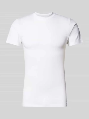 T-shirt z prążkowanym, okrągłym dekoltem model ‘NOBLESSE’ mey