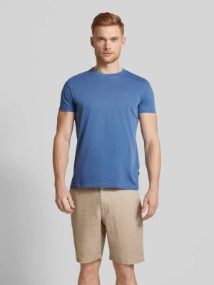 T-shirt z prążkowanym, okrągłym dekoltem model ‘Paris’ JOOP! Collection