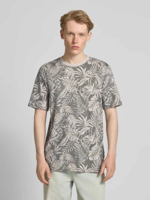 T-shirt z prążkowanym, okrągłym dekoltem model ‘PERRY’ Only & Sons