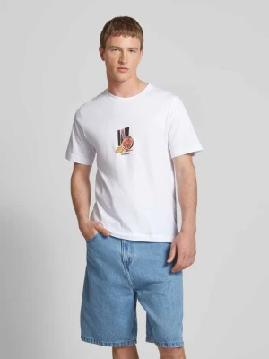 T-shirt z prążkowanym, okrągłym dekoltem model ‘VARENNA’ jack & jones
