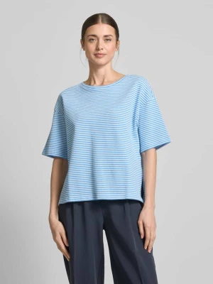 T-shirt z prążkowanym okrągłym dekoltem Smith and Soul