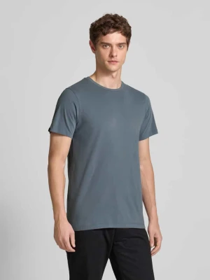 T-shirt z prążkowanym okrągłym dekoltem Superdry