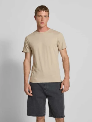 T-shirt z prążkowanym okrągłym dekoltem Superdry