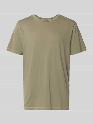 T-shirt z prążkowanym okrągłym dekoltem Superdry