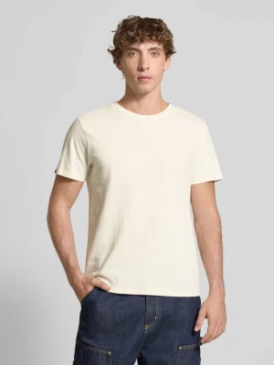 T-shirt z prążkowanym okrągłym dekoltem Superdry