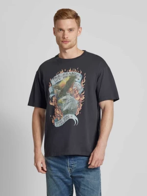 T-shirt z prążkowanym okrągłym dekoltem THE KOOPLES