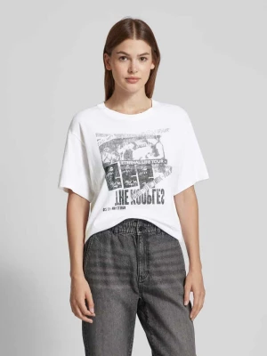 T-shirt z prążkowanym okrągłym dekoltem THE KOOPLES