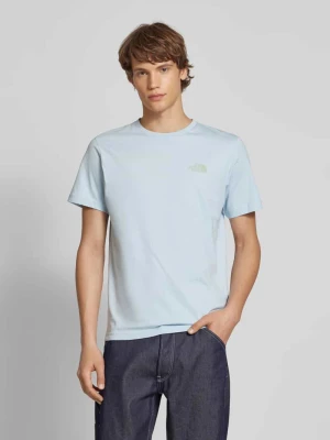 T-shirt z prążkowanym okrągłym dekoltem The North Face