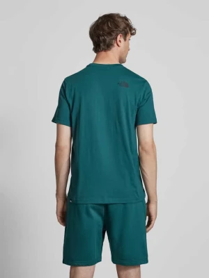 T-shirt z prążkowanym okrągłym dekoltem The North Face
