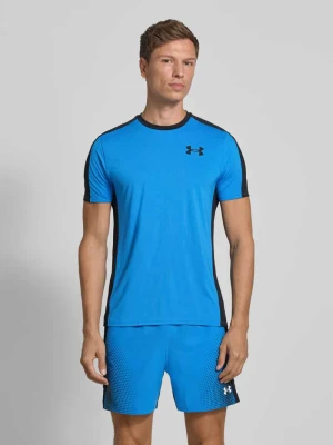 T-shirt z prążkowanym okrągłym dekoltem Under Armour