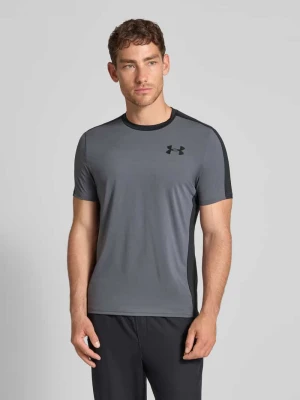 T-shirt z prążkowanym okrągłym dekoltem Under Armour