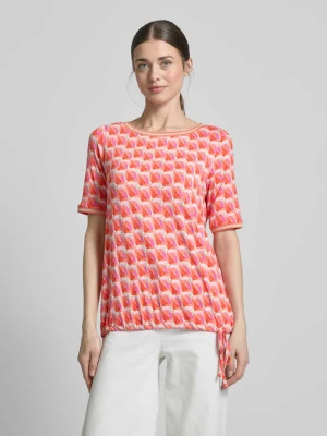 T-shirt z prążkowanymi wykończeniami Betty Barclay