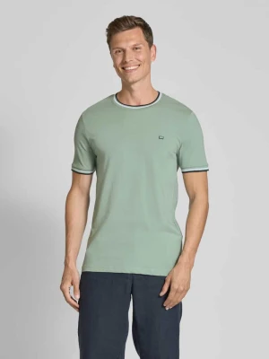 T-shirt z prążkowanymi wykończeniami Christian Berg Men