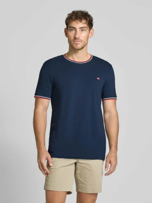T-shirt z prążkowanymi wykończeniami Christian Berg Men