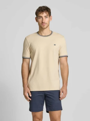 T-shirt z prążkowanymi wykończeniami Christian Berg Men
