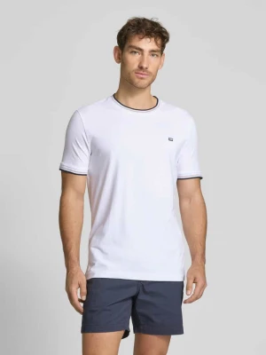 T-shirt z prążkowanymi wykończeniami Christian Berg Men