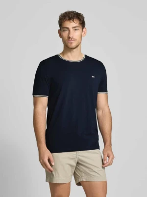 T-shirt z prążkowanymi wykończeniami Christian Berg Men