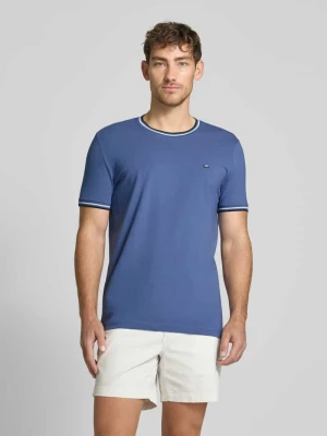 T-shirt z prążkowanymi wykończeniami Christian Berg Men