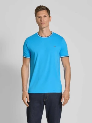 T-shirt z prążkowanymi wykończeniami Christian Berg Men