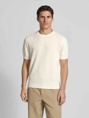 T-shirt z prążkowanymi wykończeniami model ‘CASPER’ JAKE*S STUDIO MEN