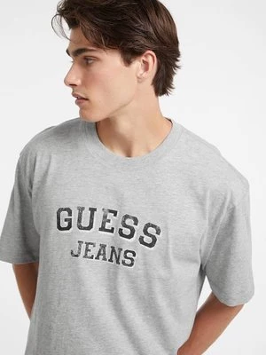 T-Shirt Z Printem Vintage Fason Oversize Guess