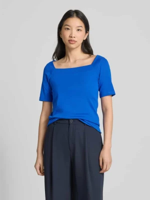 T-shirt z prostokątnym dekoltem Marc Cain