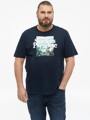 T-shirt z przędzy płomieniowej z grafiką s.Oliver niebieski