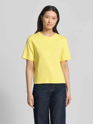 T-shirt z przeszyciem z logo Oui Żółty