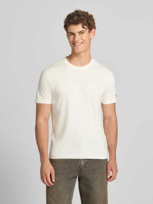 T-shirt z przeszyciem z logo z okrągłym dekoltem Champion
