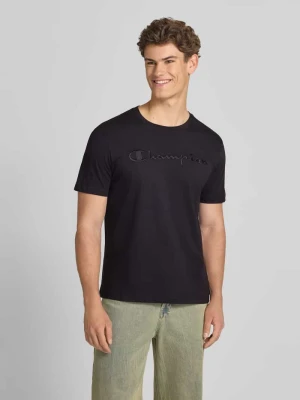 T-shirt z przeszyciem z logo z okrągłym dekoltem Champion
