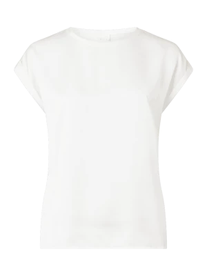 T-shirt z przeszytymi zakładkami na rękawach model ‘VIELLETTE’ Vila