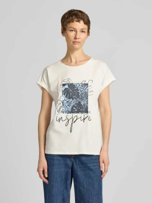 t-shirt z przyszytą zakładką na rękawach model 'RINA' Soyaconcept