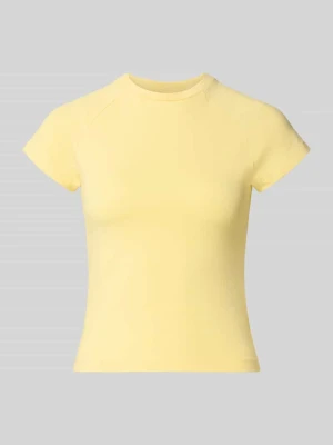 T-shirt z raglanowymi rękawami model 'KATINKA' Noisy May Jasnożółty