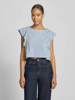 t-shirt z rękawami-motylkami model 'MIRIEL' drykorn