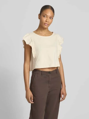 t-shirt z rękawami-motylkami model 'MIRIEL' drykorn