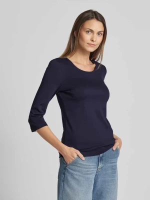 T-shirt z rękawami o długości 3/4 w jednolitym kolorze Christian Berg Woman