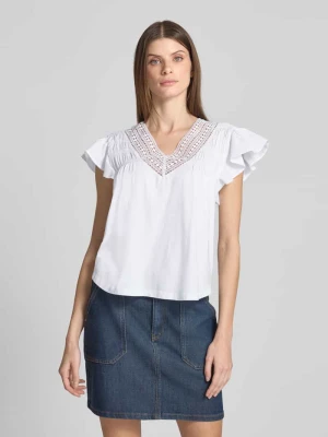 T-shirt z rękawami z falbaną Lauren Ralph Lauren