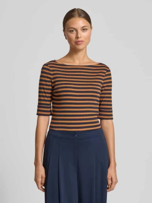 T-shirt z rękawem o dł. 1 / 2 model ‘JUDY’ Lauren Ralph Lauren Koniakowy melanż
