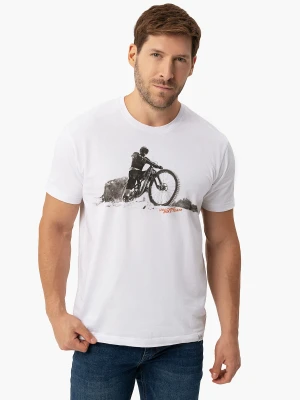 T-shirt z rowerowym printem, Comfort Fit, T-DAREN Volcano