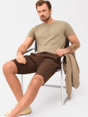 T-shirt z rozpinanym dekoltem T-WARREN Volcano