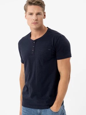 T-shirt z rozpinanym dekoltem TM-HUBRIS Volcano