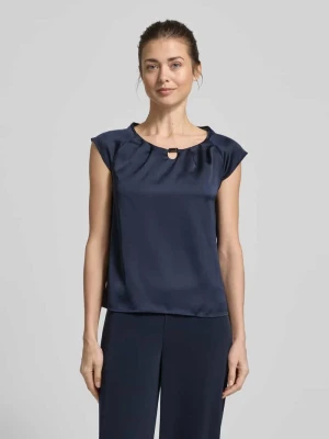 t-shirt z satyny z okrągłym dekoltem Vera Mont