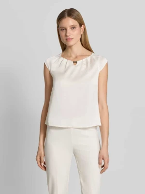 t-shirt z satyny z okrągłym dekoltem Vera Mont