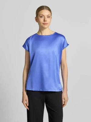t-shirt z satyny z szydełkową koronką Christian Berg Woman