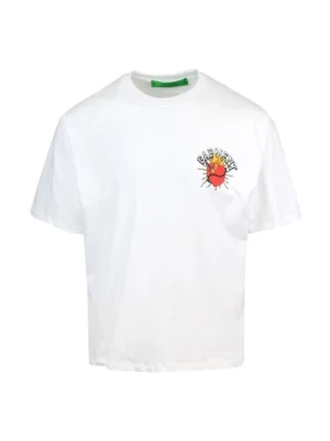 T-shirt z sercem w białym bawełnie Garment Workshop