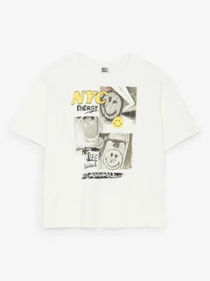 T-shirt z serii Smiley World, z czystej bawełny, loose fit bonprix