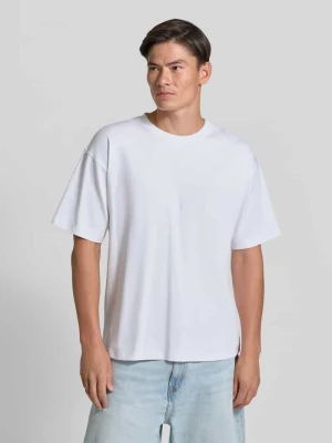 T-shirt z subtelnym detal z logo Diesel Biały