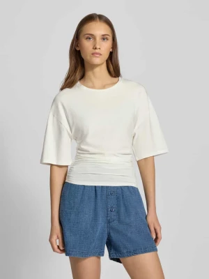 T-shirt z szerokimi rękawami Gina Tricot Écru